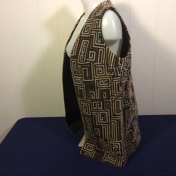 Vintage Aladdin carpet bag tapestry vest size small - Picture 5 of 10